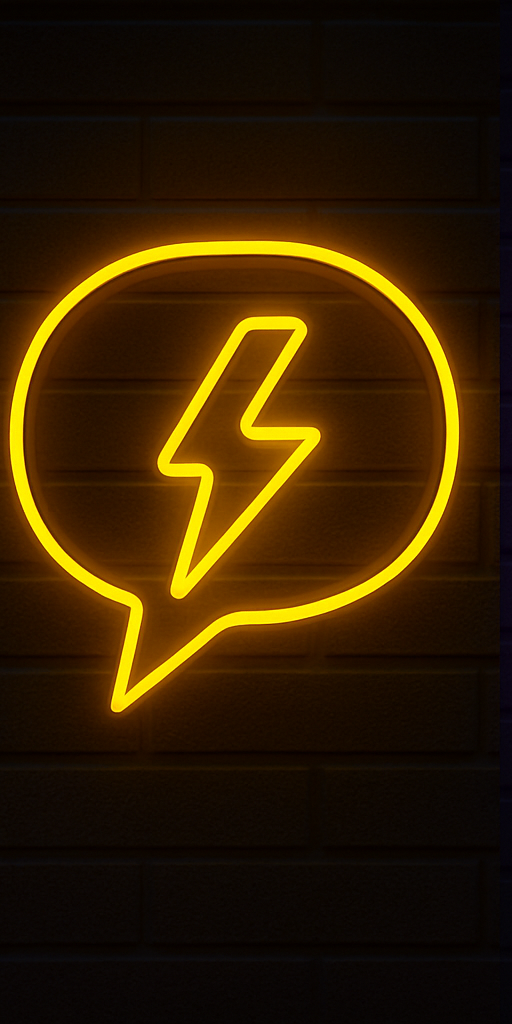 Neon LED Błyskawica